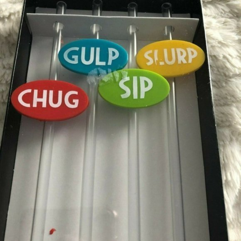 10" Reusable Party Time‎ Straws Gulp Chug Slurp